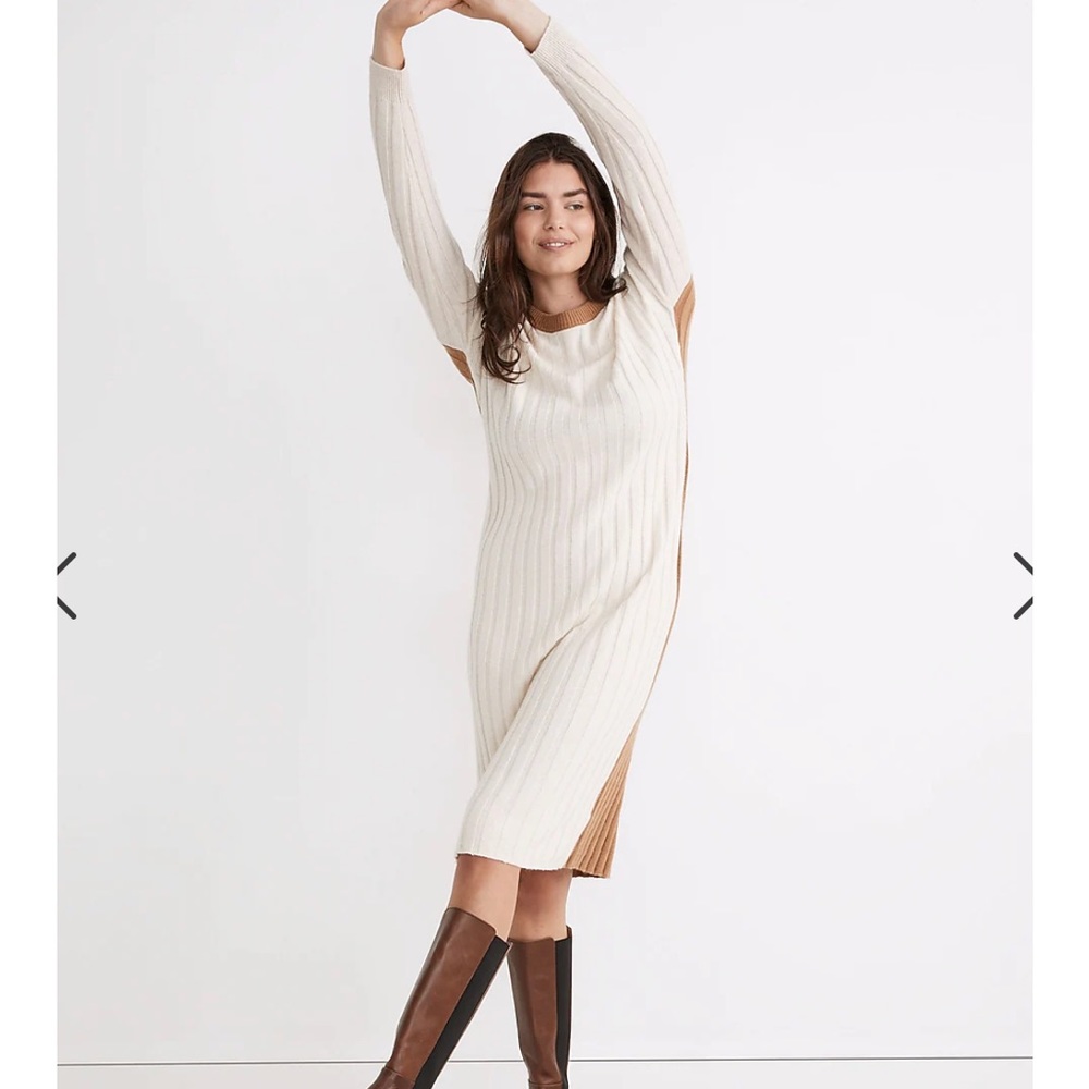 Madewell (Re)sourced Ribbed Midi Sweater Dress